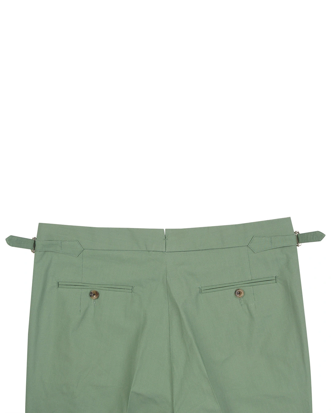 Grüner Slub Chambray Chino: Dein Sommer-Look. Leichte Baumwolle, lässiger Stil. Unkompliziert, unwiderstehlich.